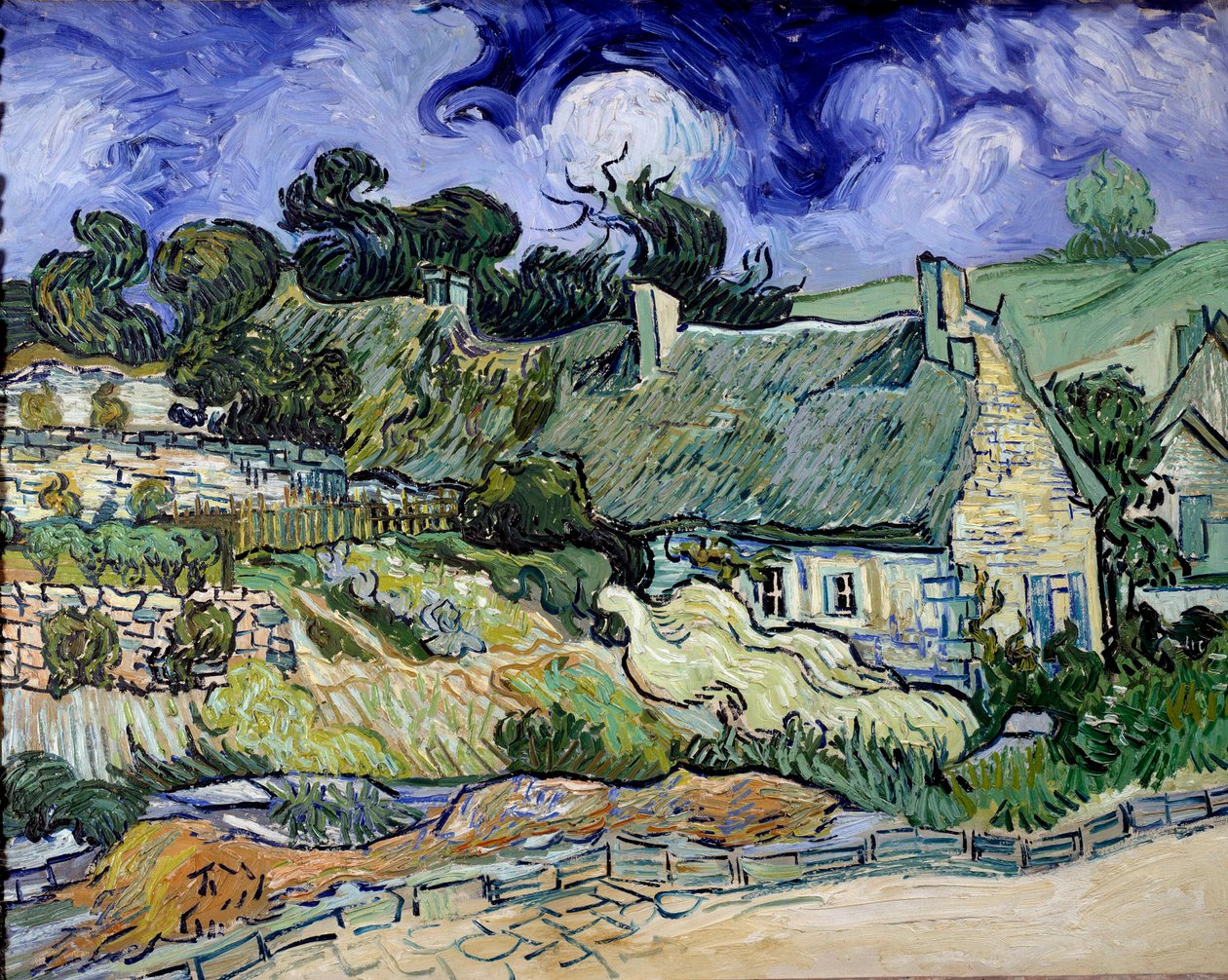 Chaumes de Cordeville i Auvers-sur-Oise (Auvers sur Oise) Maleri af Vincent van Gogh (1853-1890) 1890 Søn. 0,73x0,92 m Paris, Orsay Museum af Vincent van Gogh