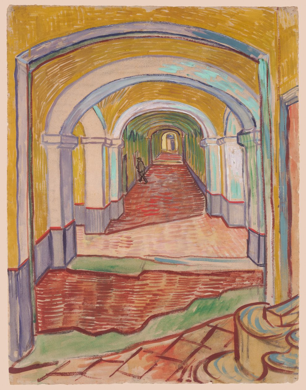 Gangen på asylet af Vincent van Gogh