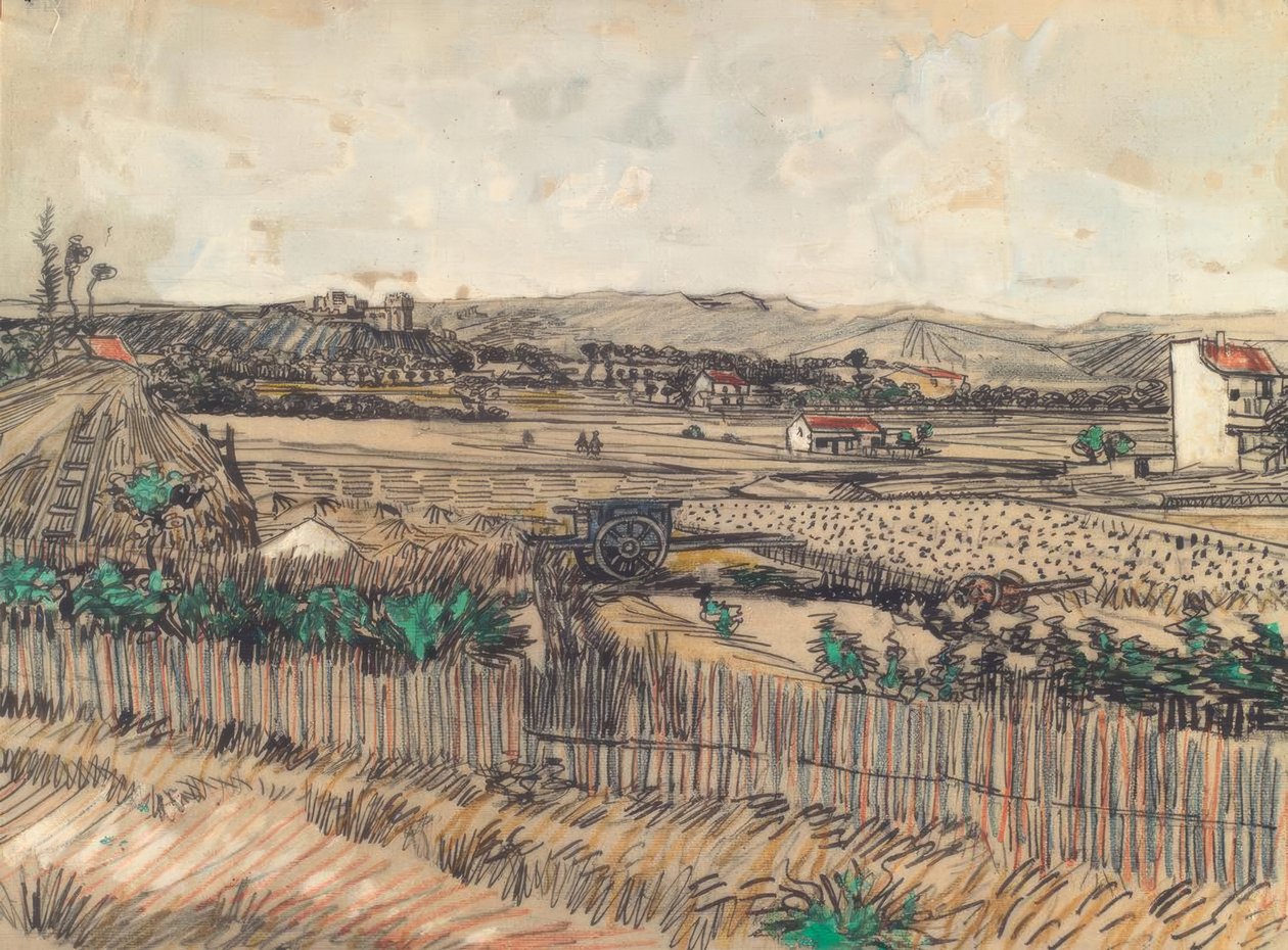 Den blå vogn af Vincent van Gogh