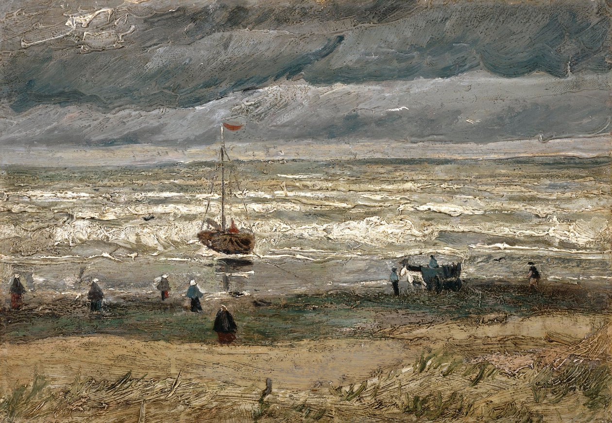 Hollandsk: Zeegezicht bij Scheveningen Udsigt over havet ved Scheveningen af Vincent van Gogh