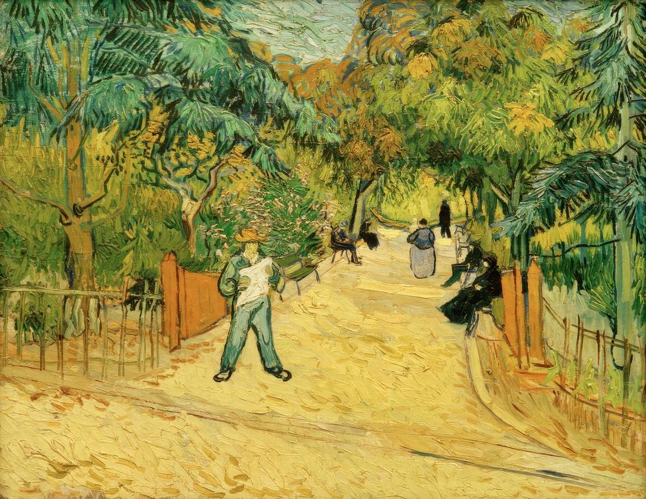 Indgang til parken i Arles med vandrere af Vincent van Gogh