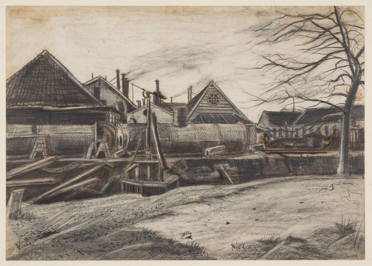 Fabrik i Haag af Vincent van Gogh