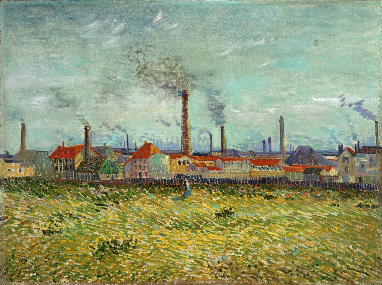 Fabrikker i Clichy af Vincent van Gogh