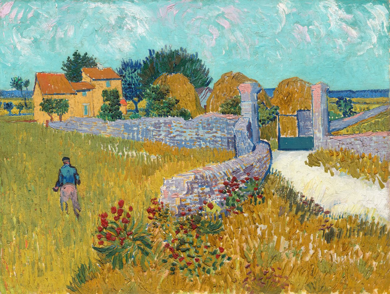 Bondehus i Provence, 1888. af Vincent van Gogh