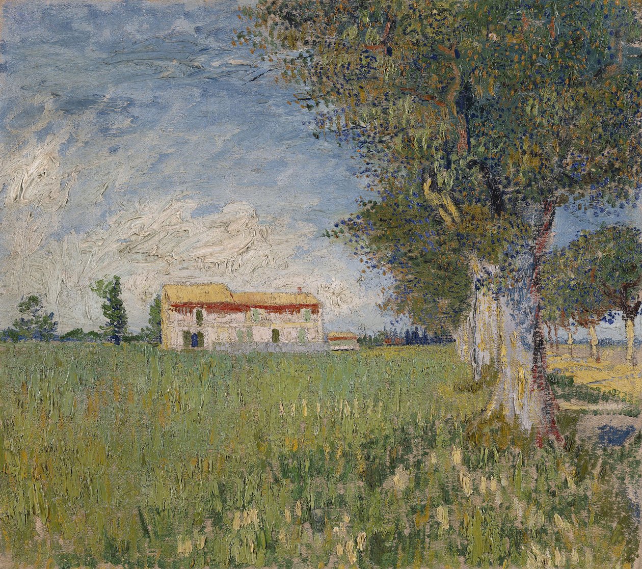 Stuehus i en hvedemark, 1888 af Vincent van Gogh