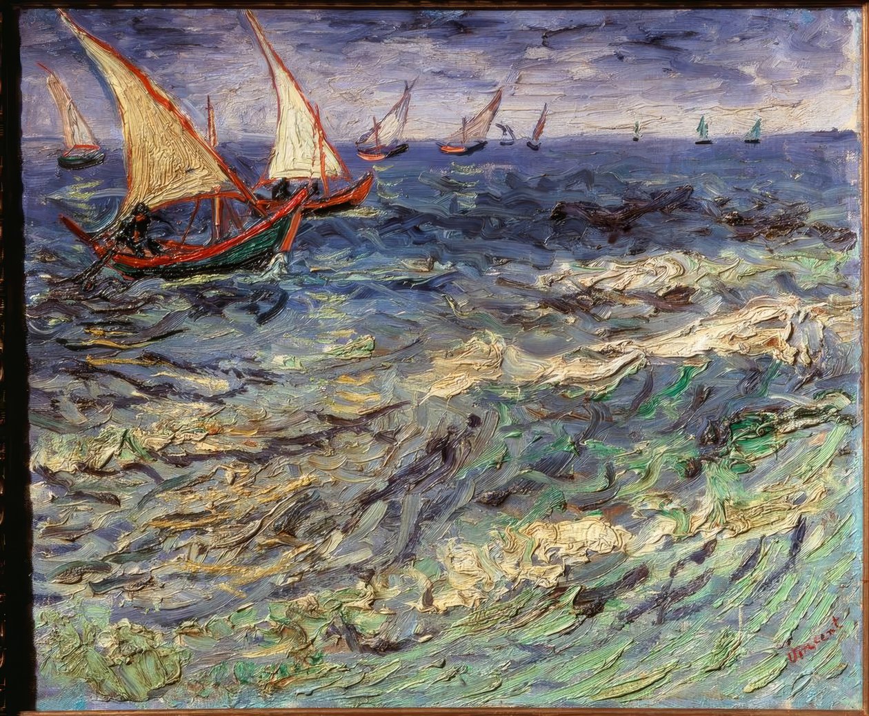 Fiskerbåde ved Saintes-Maries af Vincent van Gogh