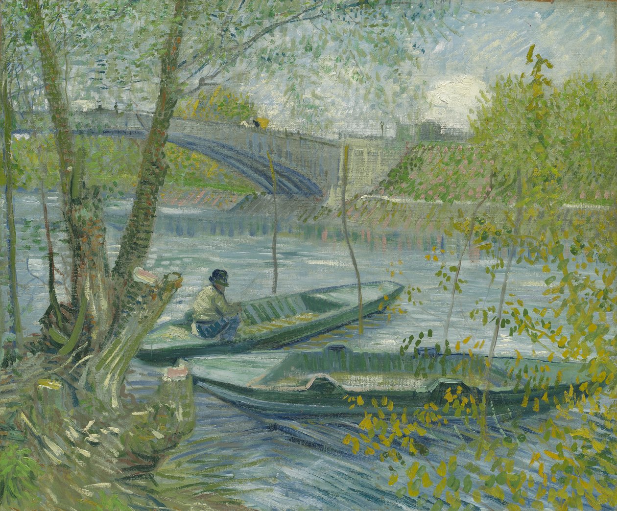 Fiskeri i foråret, Pont de Clichy af Vincent van Gogh