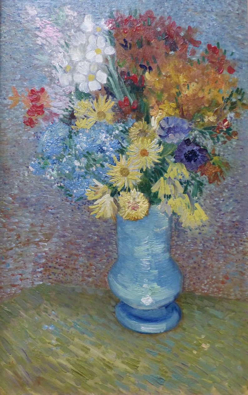 Blomster i en blå vase, ca. 1887 (olie på lærred) af Vincent van Gogh