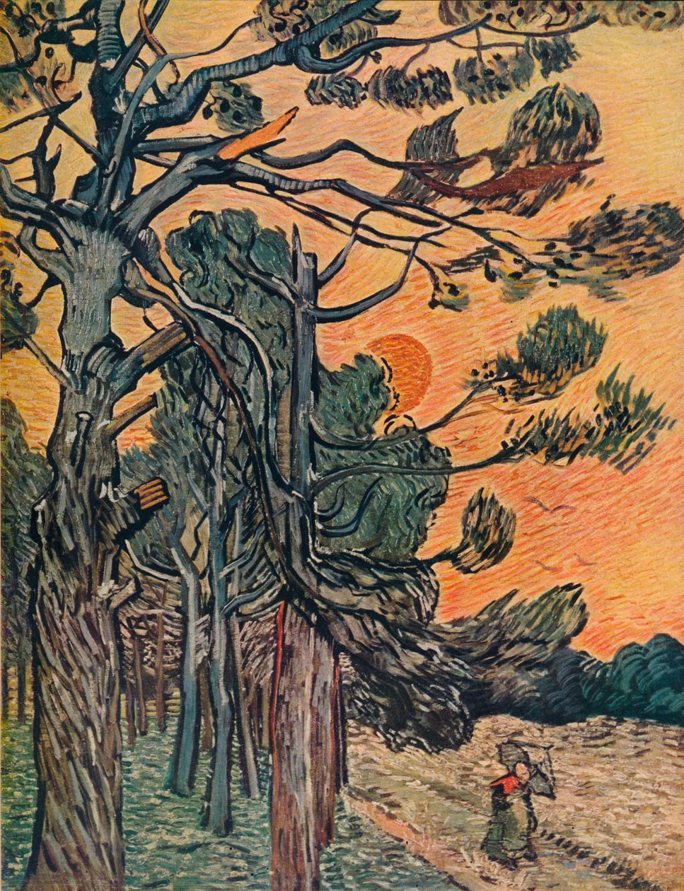 Granskov ved dagens slutning, 1889 af Vincent van Gogh
