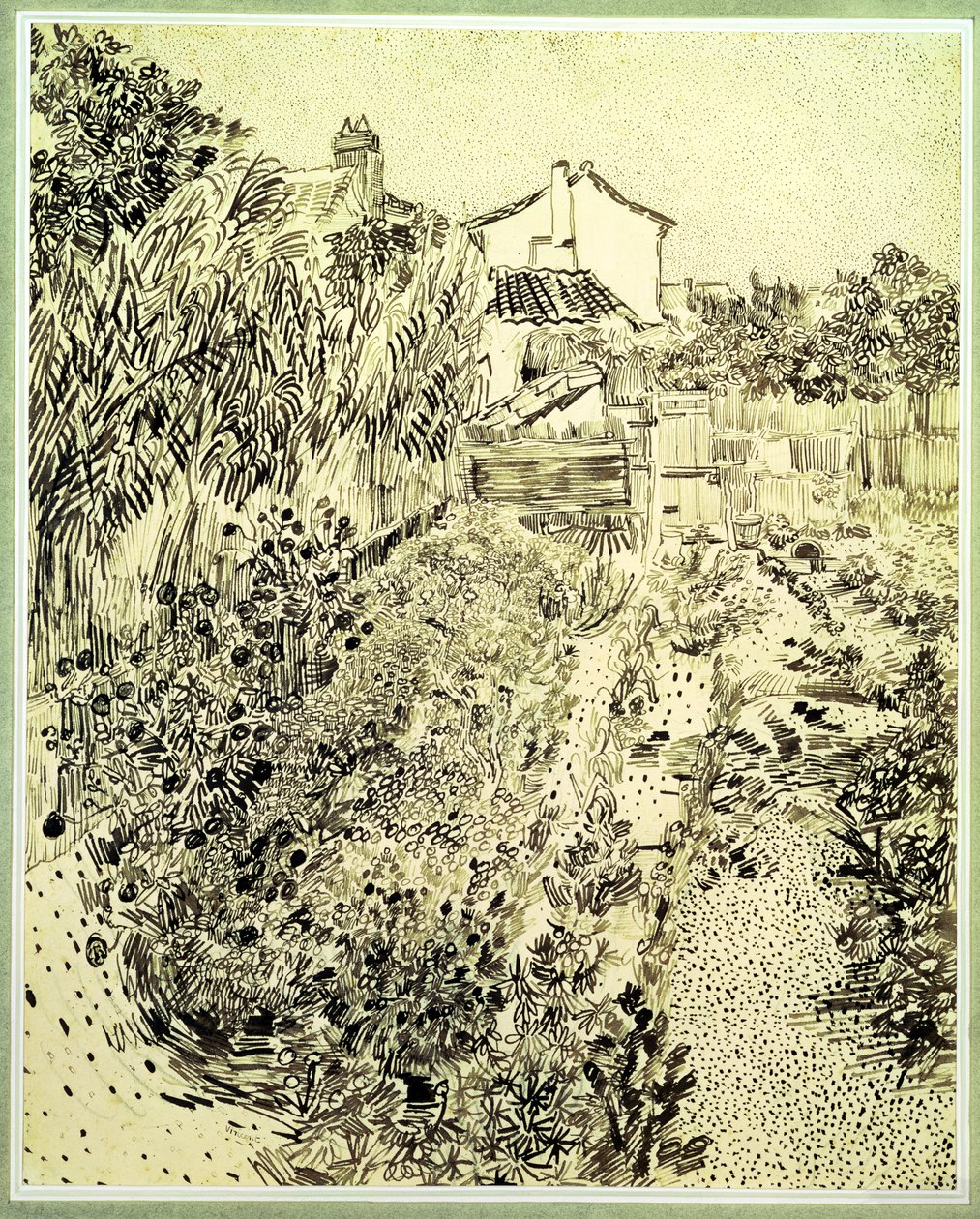 Blomsterhaven, 1888 af Vincent van Gogh