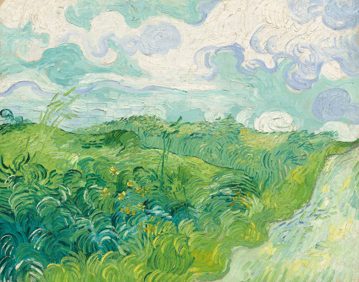 Grønne hvedemarker, Auvers af Vincent van Gogh