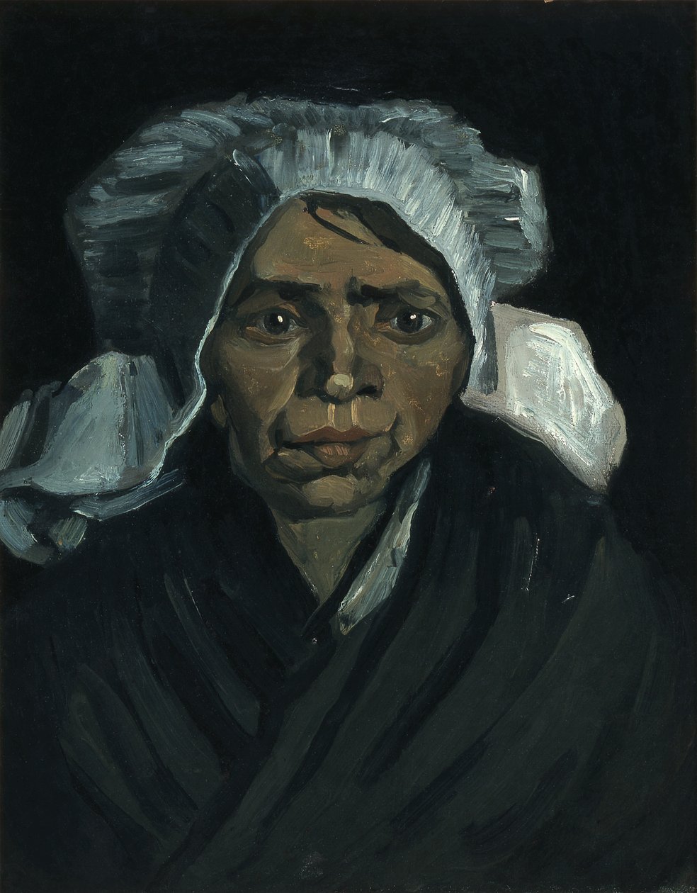Hoved af en bondekone, december 1884 (olie på lærred) af Vincent van Gogh