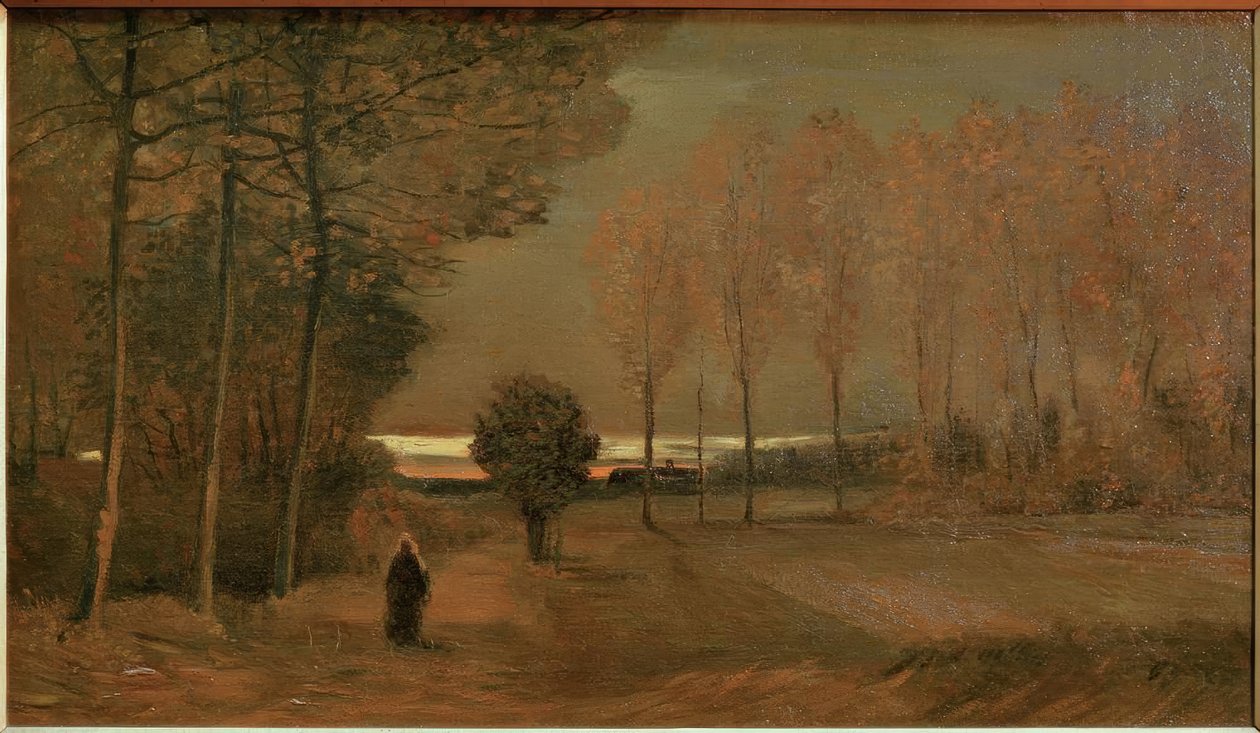 Efterårslandskab om aftenen af Vincent van Gogh