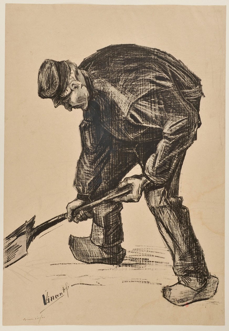 [Mand, der graver] af Vincent van Gogh
