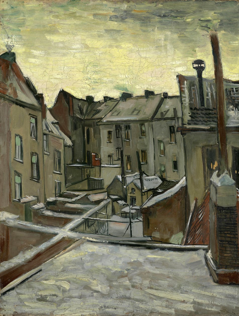 Huse set fra bagsiden, Antwerpen par Gogh, Vincent, van (1853-1890). Olie på lærred, størrelse: 43,7x33,7 af Vincent van Gogh
