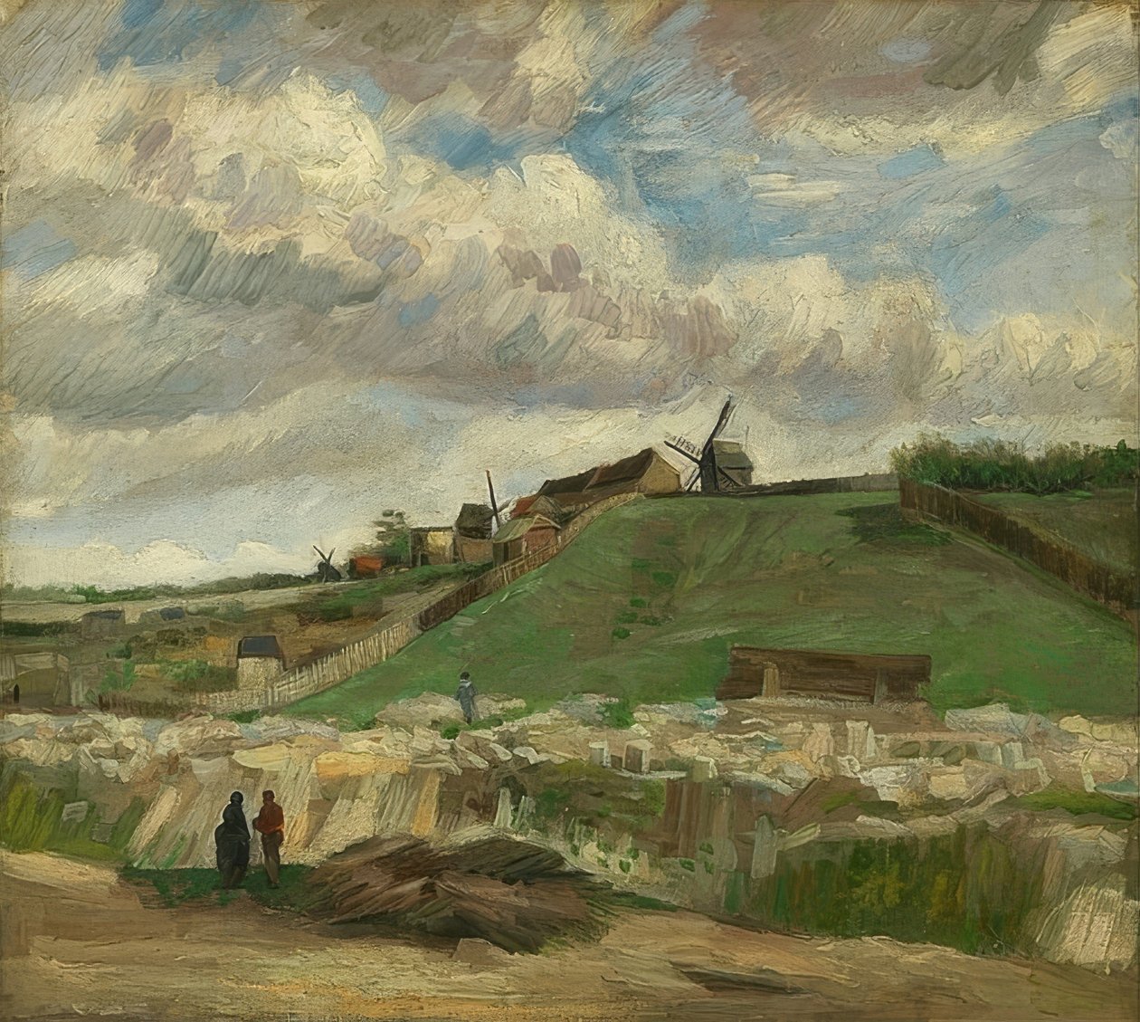 Montmartre bakke med stenbrud. Paris, juni-juli 1886 af Vincent van Gogh