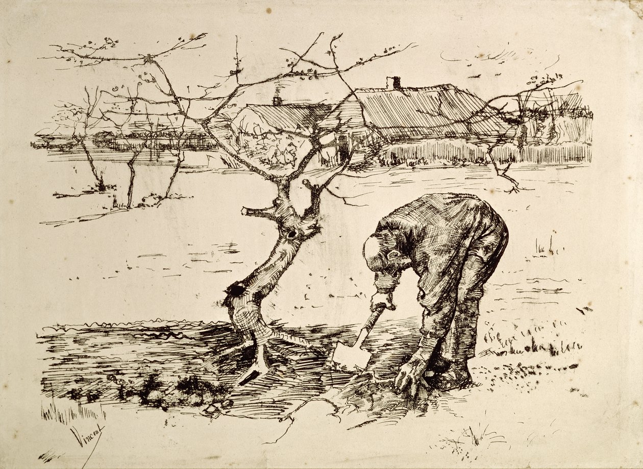 I frugthaven 1883 af Vincent van Gogh