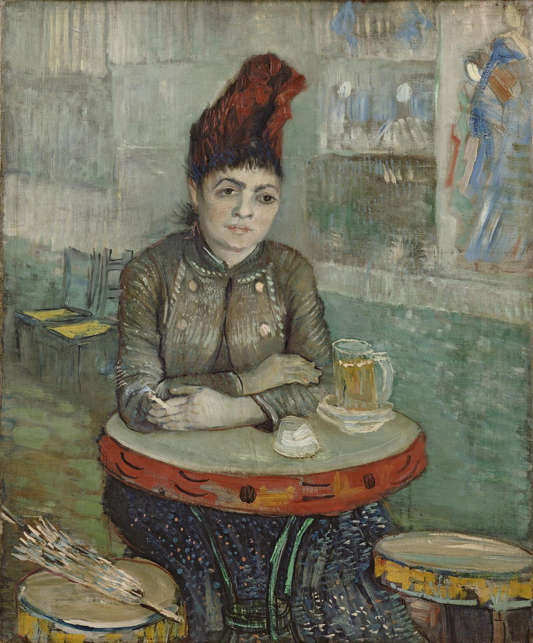 I caféen. Agostina Segatori i Le tambourin, 1887-1888 af Vincent van Gogh