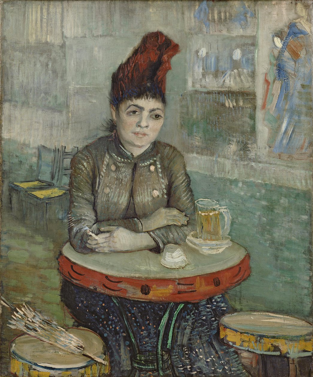 I caféen: Agostina Segatori i Le tambourin af Vincent van Gogh