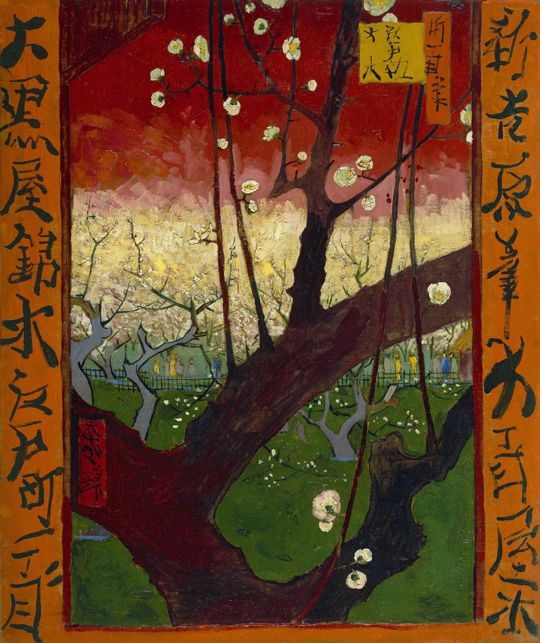 Japonaiserie: Blomstrende blommeplantage (efter Hiroshige), Paris af Vincent van Gogh