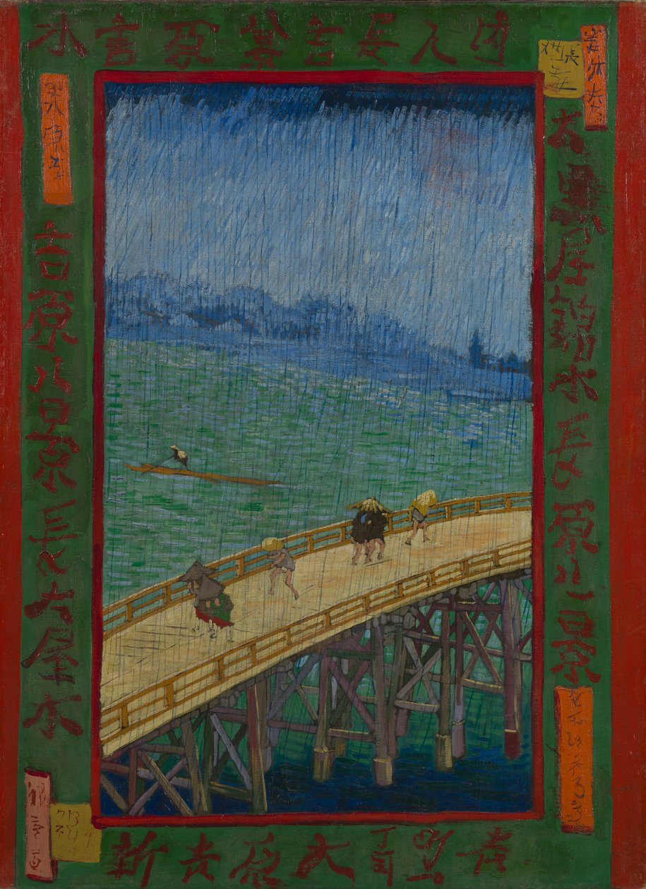 Japonaiserie: The Bridge in the Rain (efter Hiroshige), Paris af Vincent van Gogh