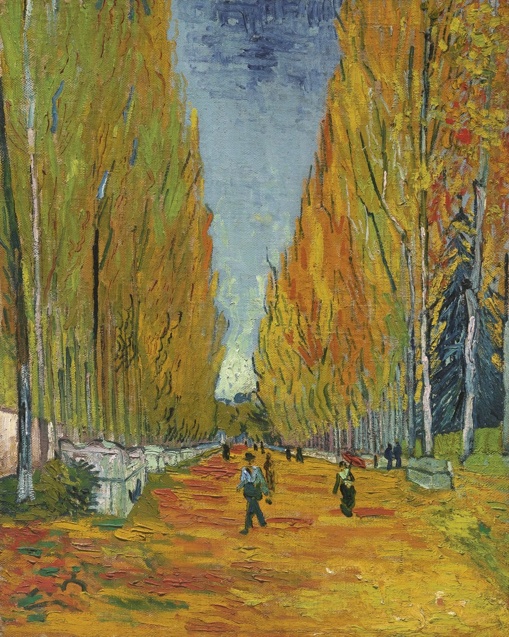 The Alley of Alyscamps, 1888 af Vincent van Gogh
