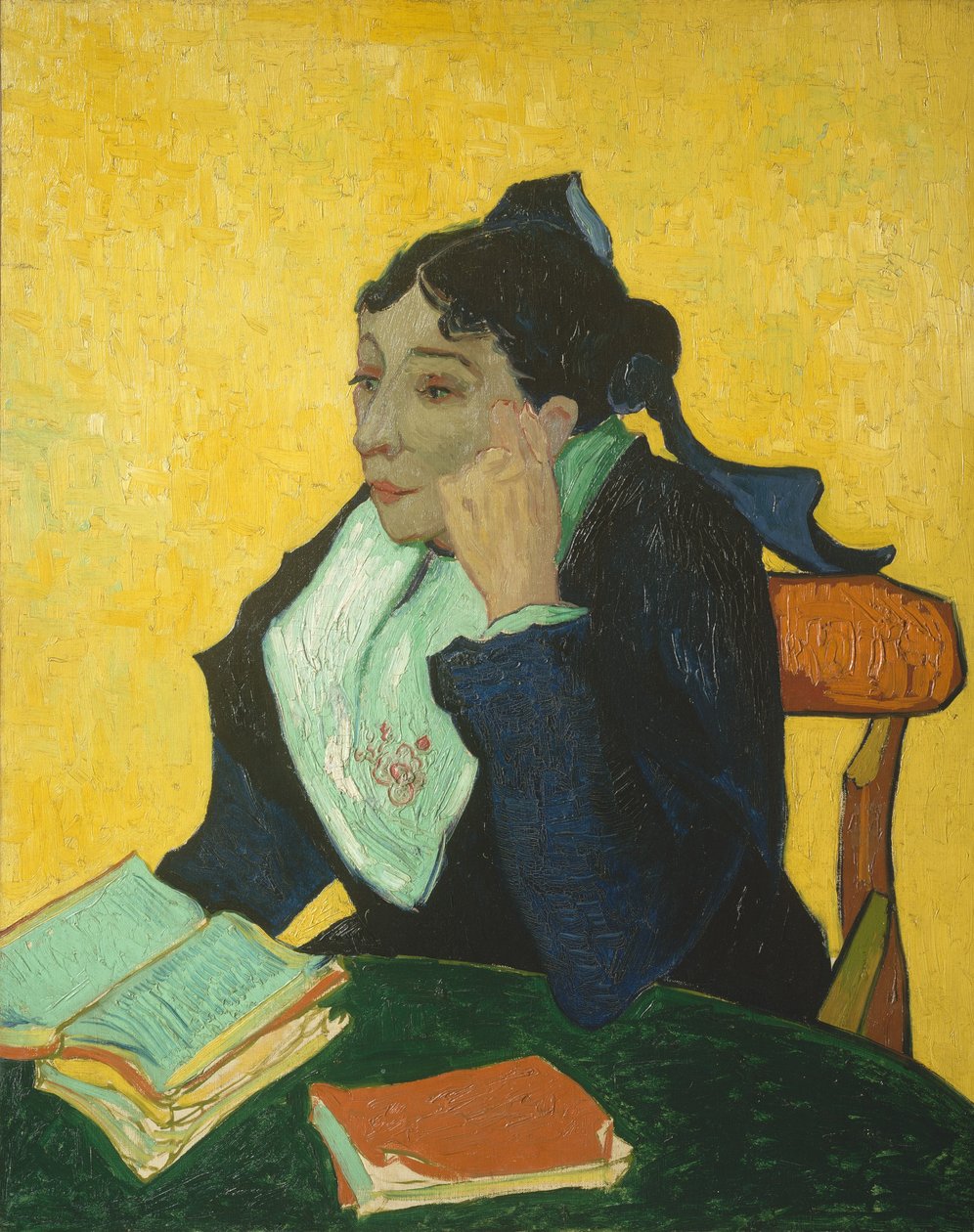 LArlésienne: Madame Joseph-Michel Ginoux Marie Julien, 1848-1911, 1888-89. af Vincent van Gogh