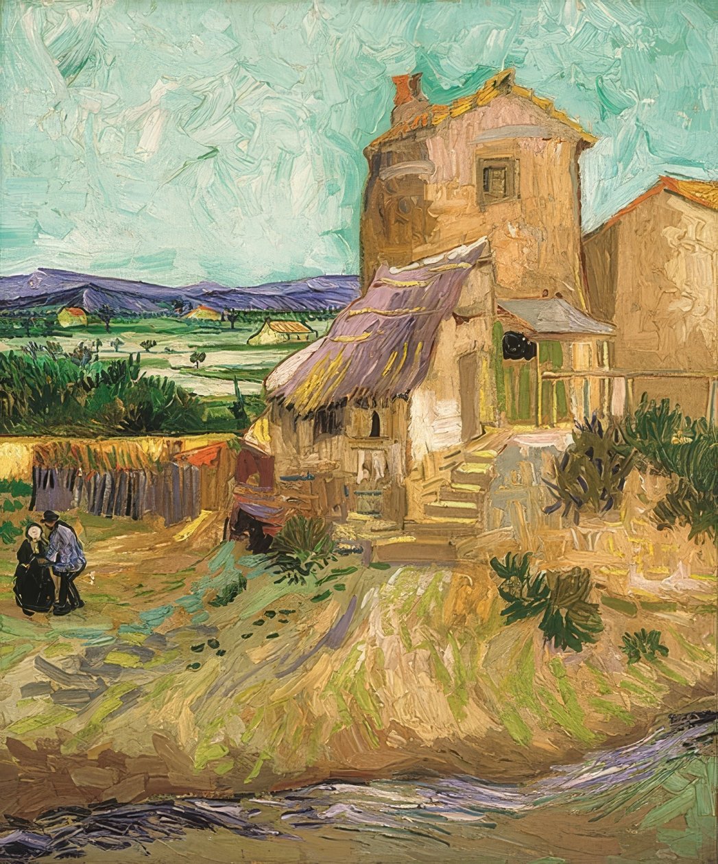 Huset La Crau (Die alte Mühle). 1888 af Vincent van Gogh