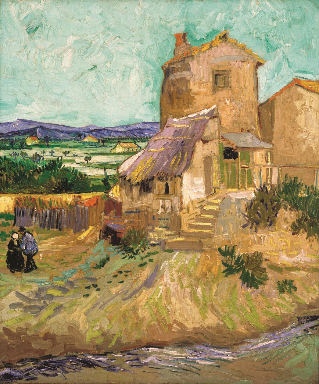 La Craus hus Den gamle mølle, 1888. af Vincent van Gogh