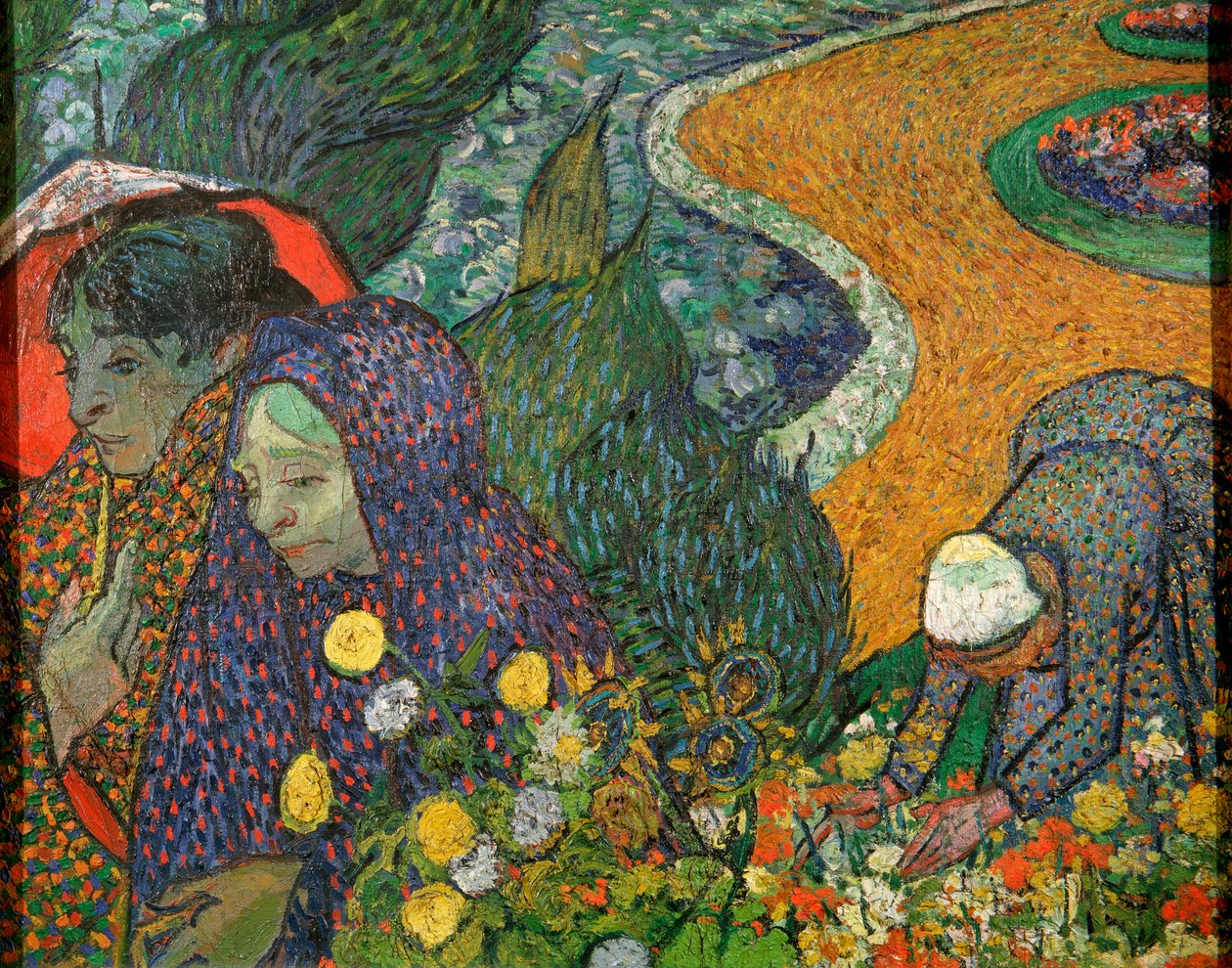 Ladies of Arles Memory of the Garden at Etten, 1888. af Vincent van Gogh