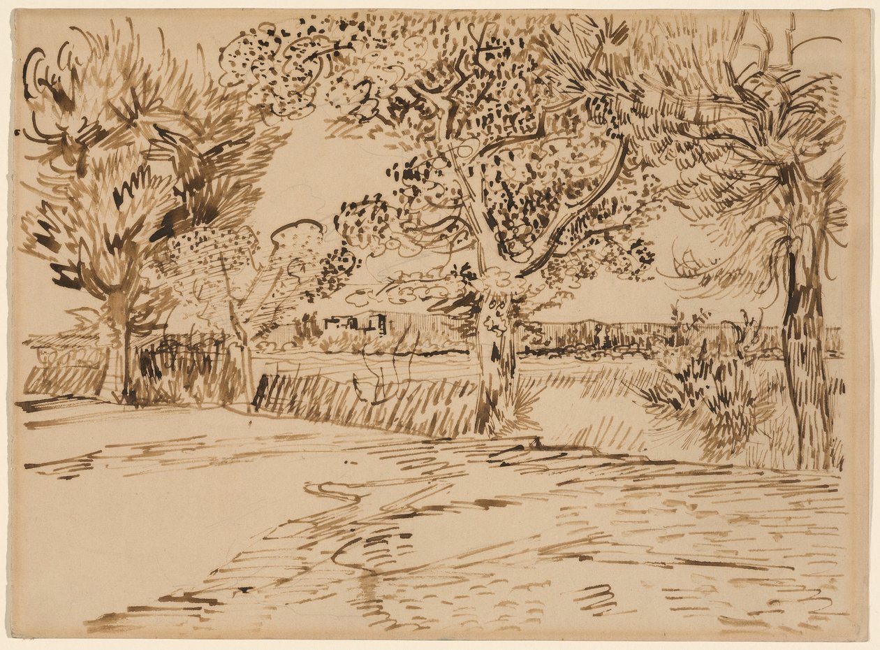 Landskab ved Arles af Vincent van Gogh