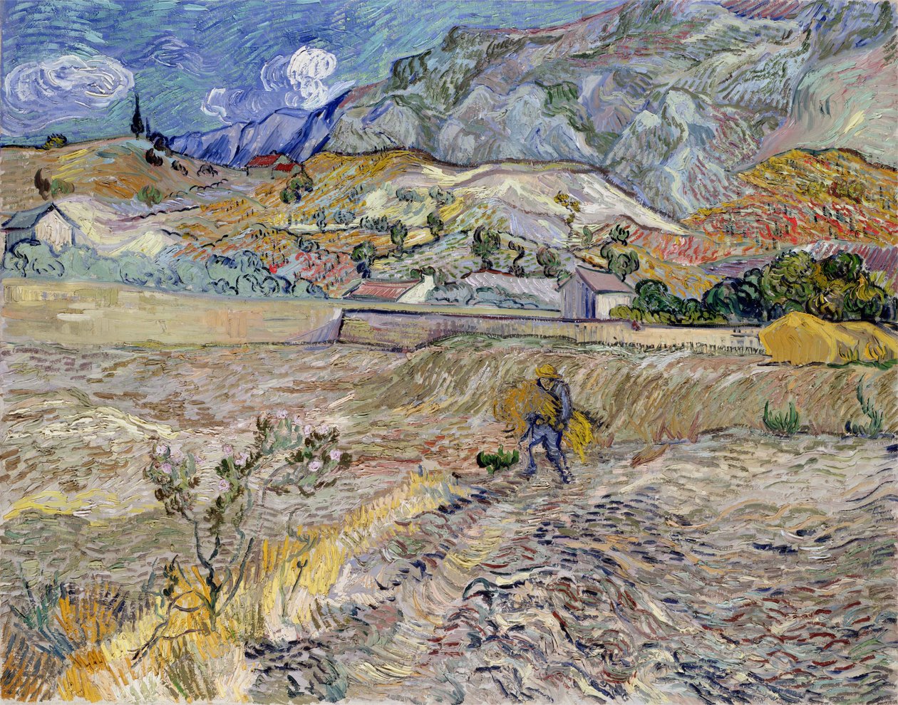 Landskab ved Saint-Remy (The Plouged Field) (olie på lærred) af Vincent van Gogh