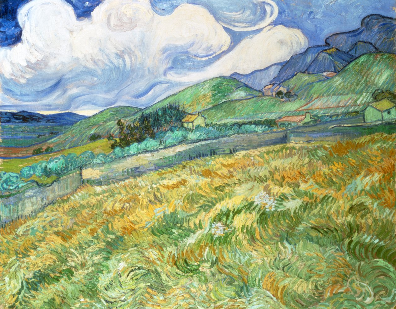 Landskab fra Saint-Remy af Vincent van Gogh