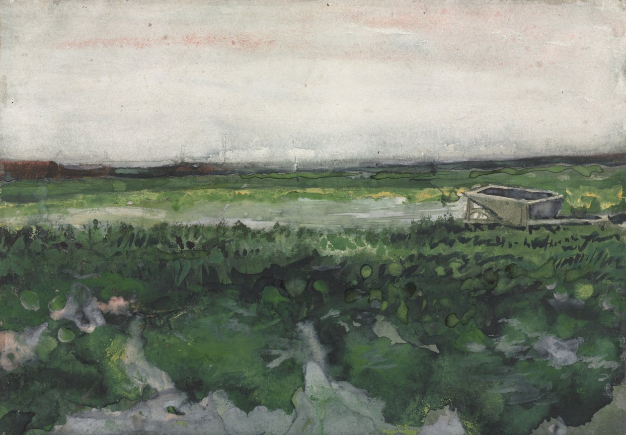 Landskab med trillebør, 1883 af Vincent van Gogh