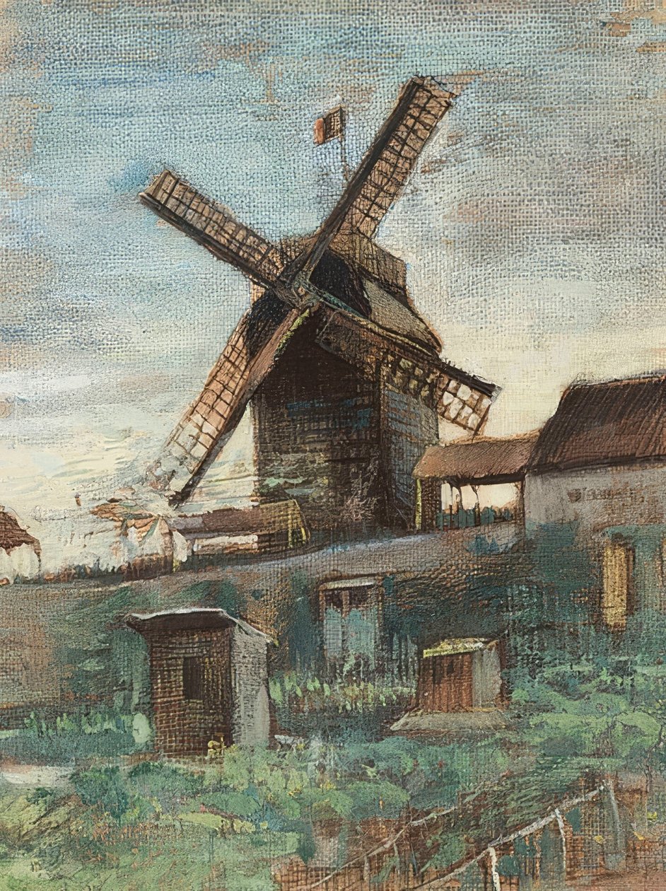 Le Moulin Le Blute-fin. 1886 af Vincent van Gogh