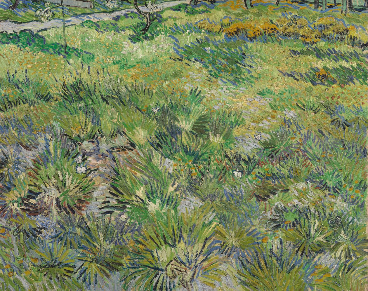 Langt græs med sommerfugle, 1890 af Vincent van Gogh