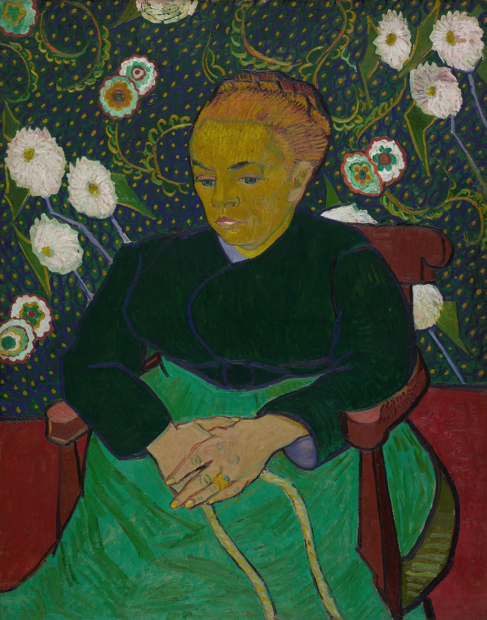 Madame Roulin rocking the Cradle La berceuse, 1889. af Vincent van Gogh