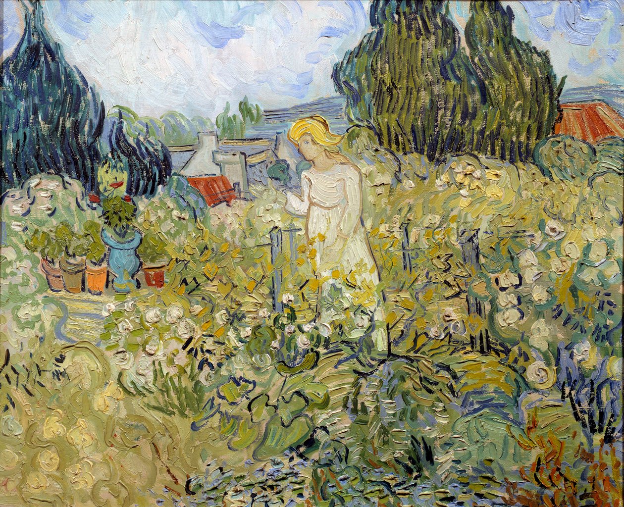 Mademoiselle Gachet i sin have ved Auvers sur Oise (Auvers-Sur-Oise) Maleri af Vincent van Gogh (1853-1890) 1890 Søn. 0,46 x 0,55 m Paris, Orsay Museum af Vincent van Gogh