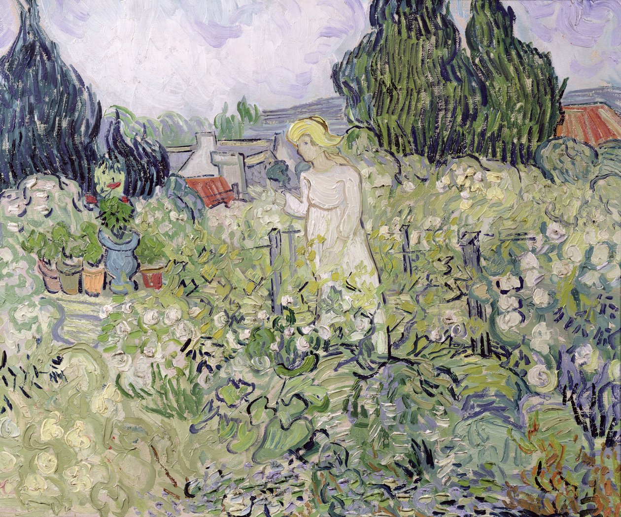 Mademoiselle Gachet i sin have i Auvers-sur-Oise af Vincent van Gogh