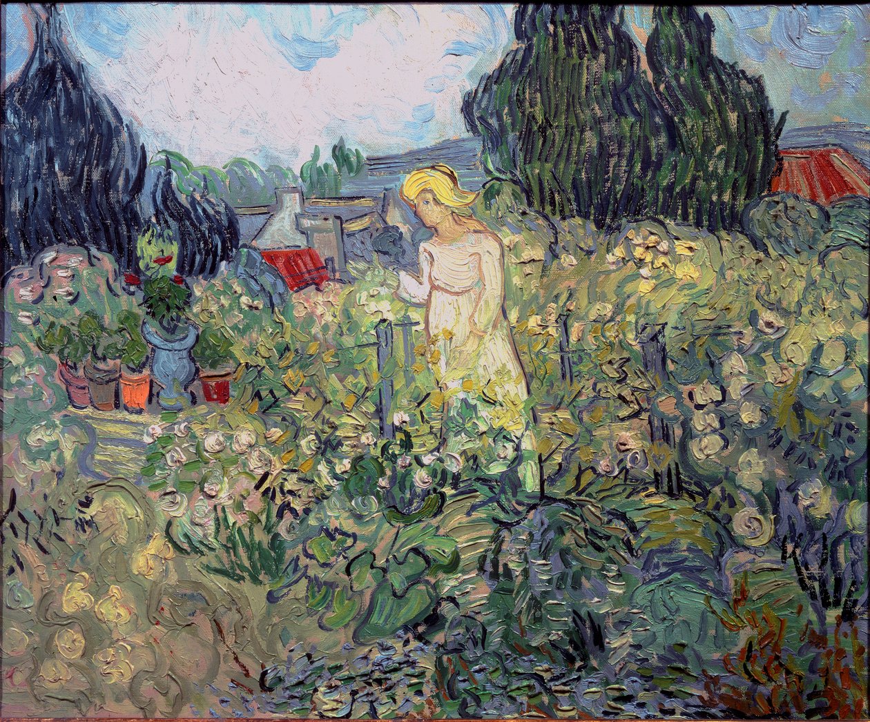 Miss Gachet i sin have i Auvers sur Oise af Vincent van Gogh