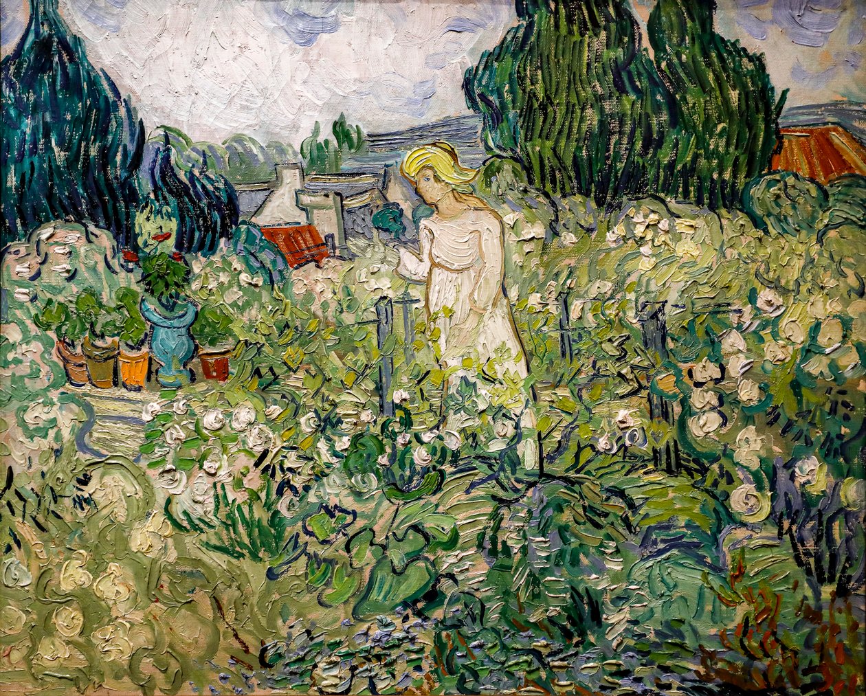 Miss gachet i sin have i Auvers-sur-Oise af Vincent van Gogh