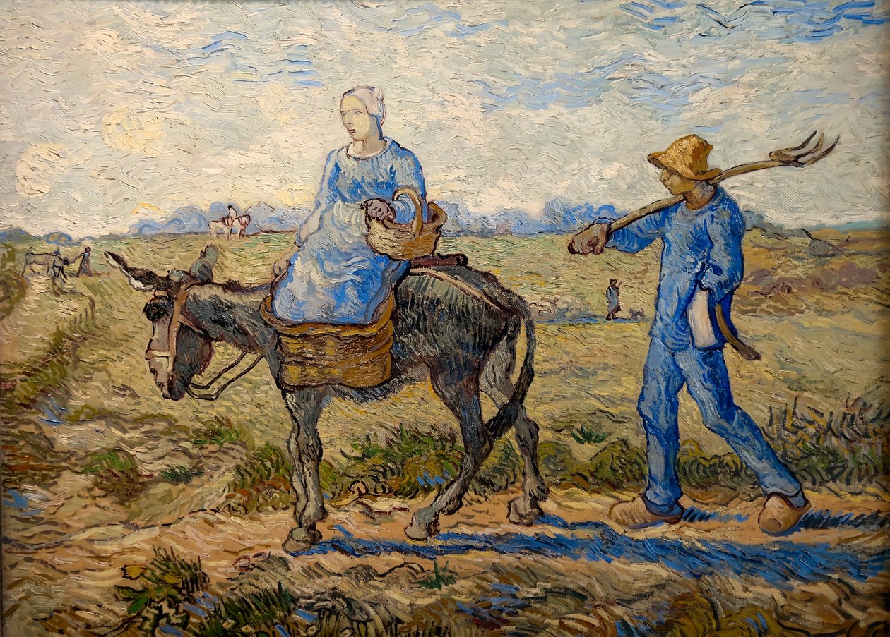 Om morgenen. På vej på arbejde (efter hirse) af Vincent van Gogh