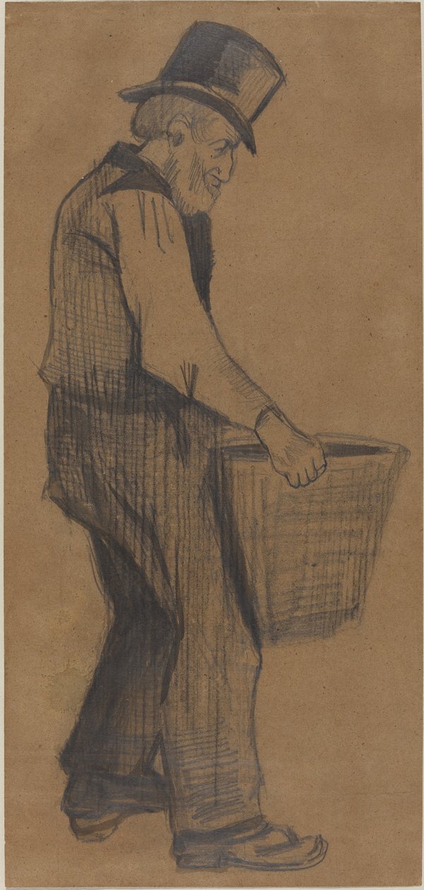 Gammel mand, der bærer en spand af Vincent van Gogh