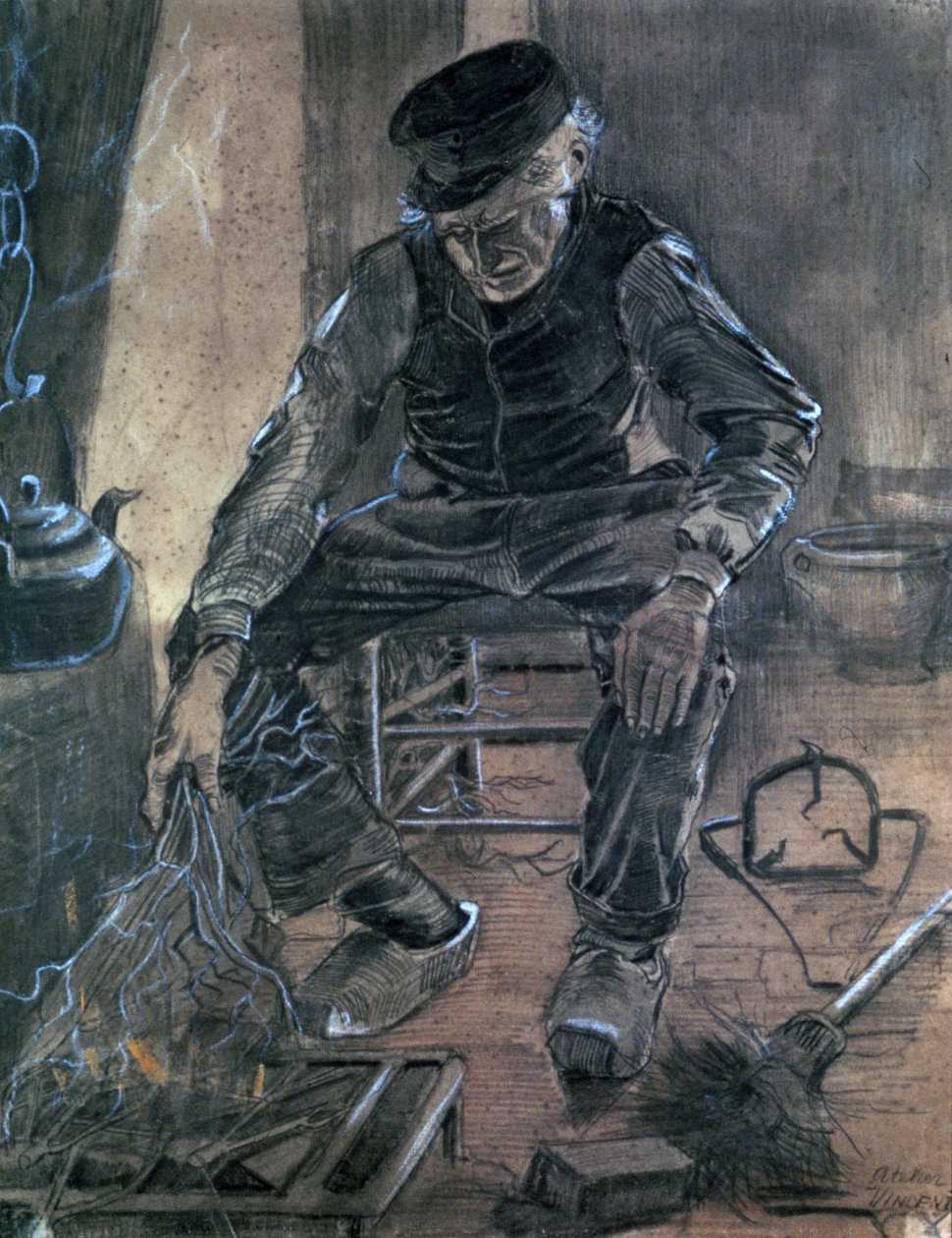 Old Man Kindling Wood, 1881 af Vincent van Gogh