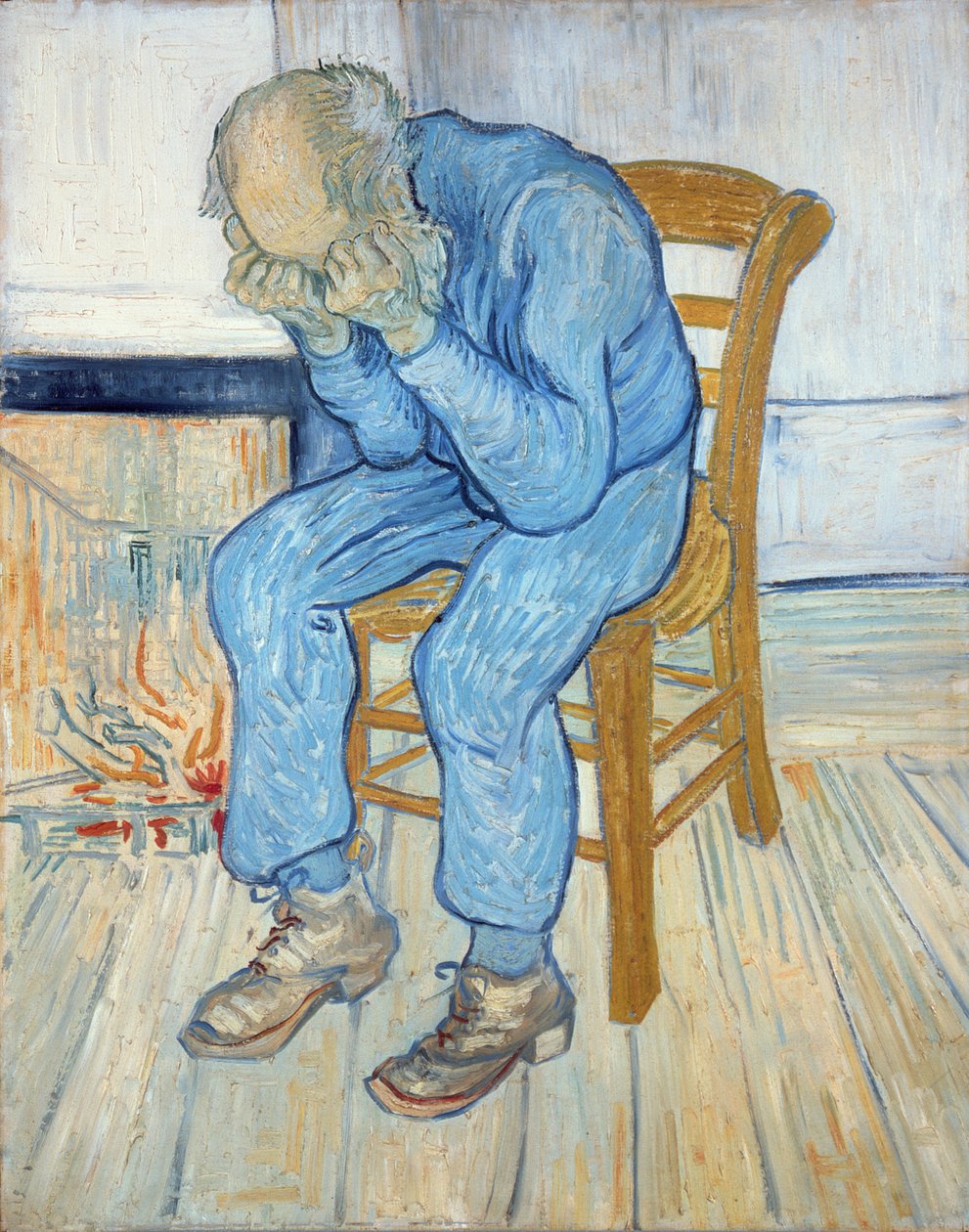 Gammel mand i sorg (på tærsklen til evighed) 1890 af Vincent van Gogh