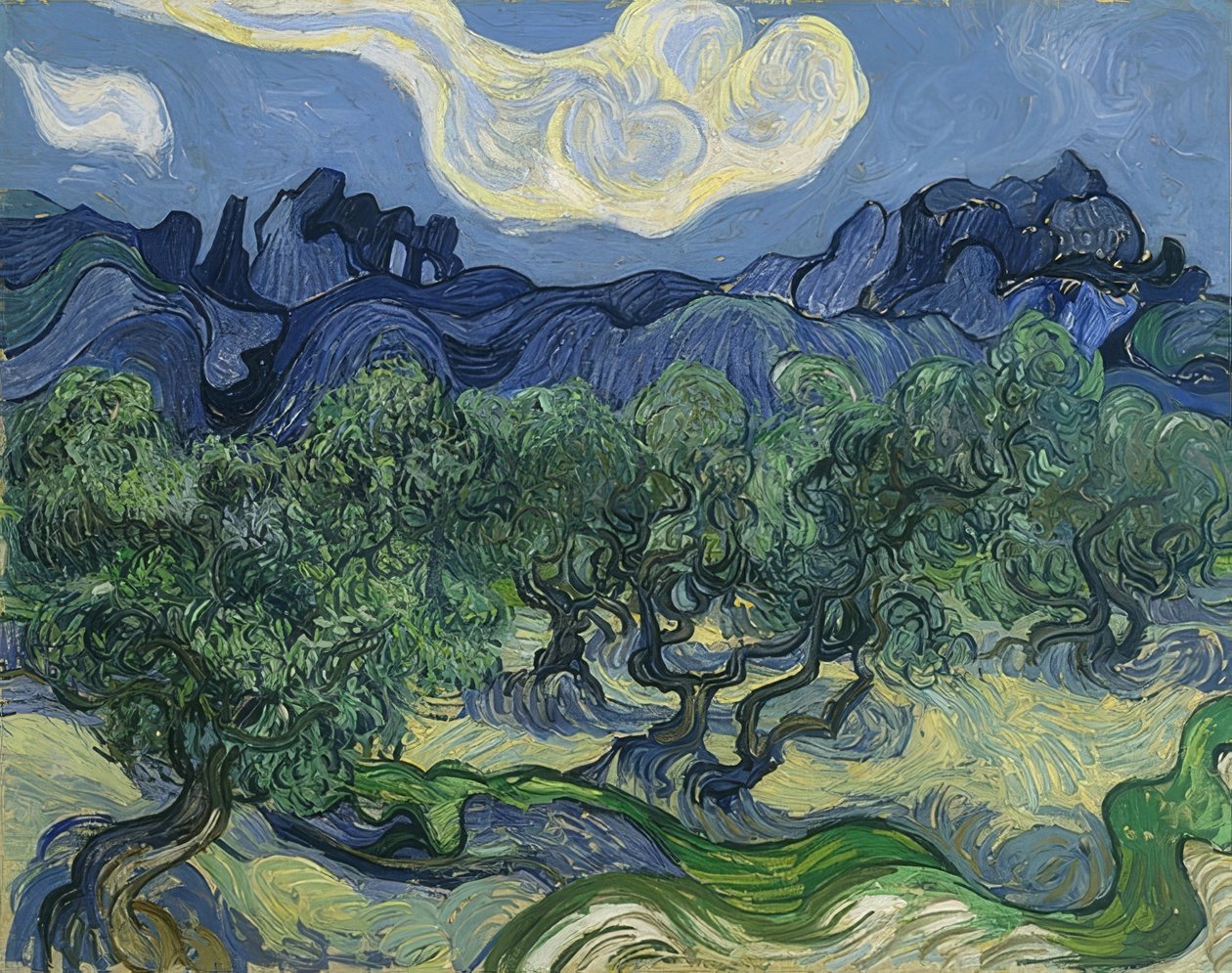 Oliventræer. 1889 af Vincent van Gogh