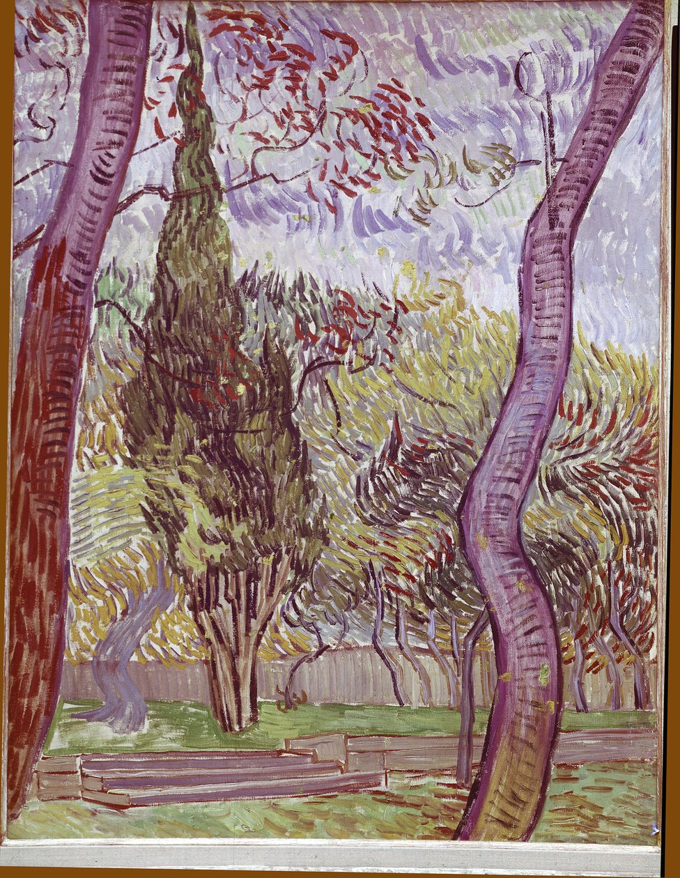 Park ved Saint-Paul Hospital i Saint-Remy-de-Provence af Vincent van Gogh