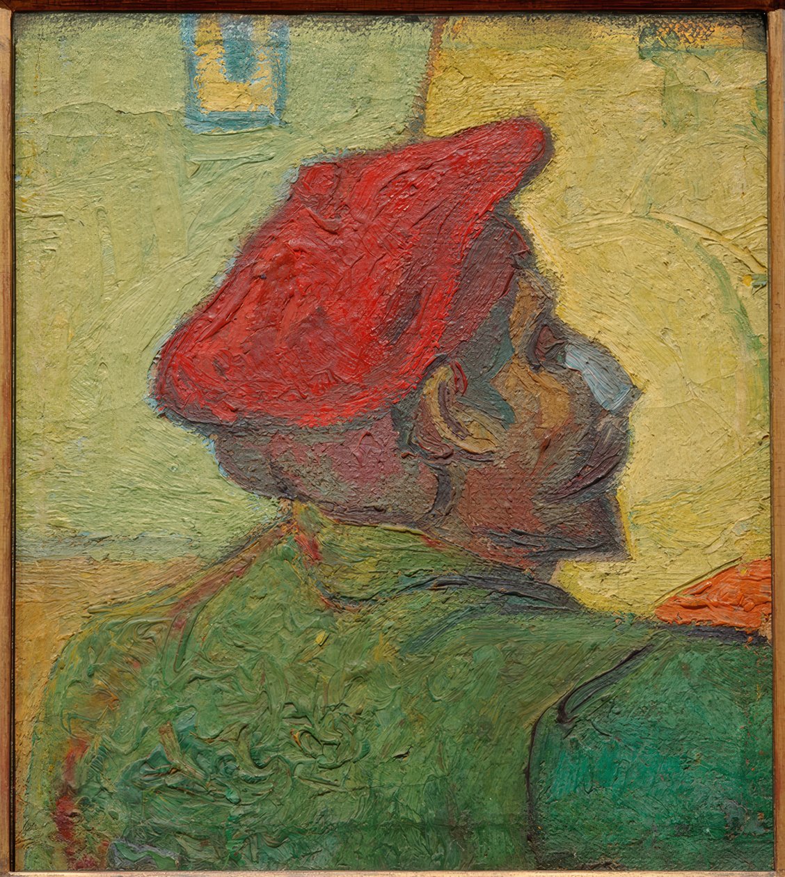 Paul Gauguin (mand med rød kasket) af Vincent van Gogh