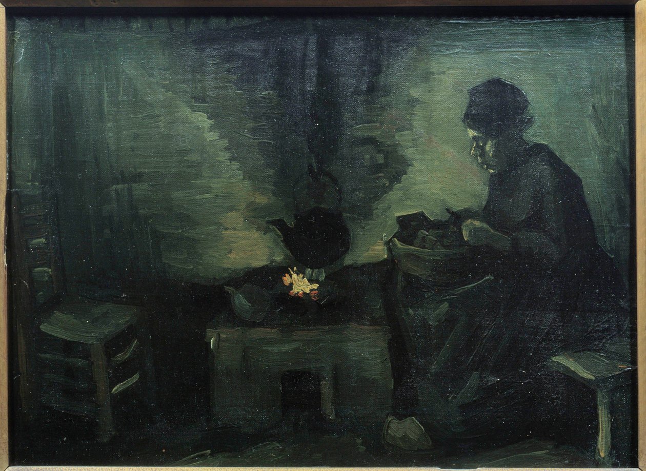 Bonde Peiture Marouflee på træ af Vincent van Gogh (1853-1890) 1885 Søn. 0,29x0,4 m Paris, Musee d