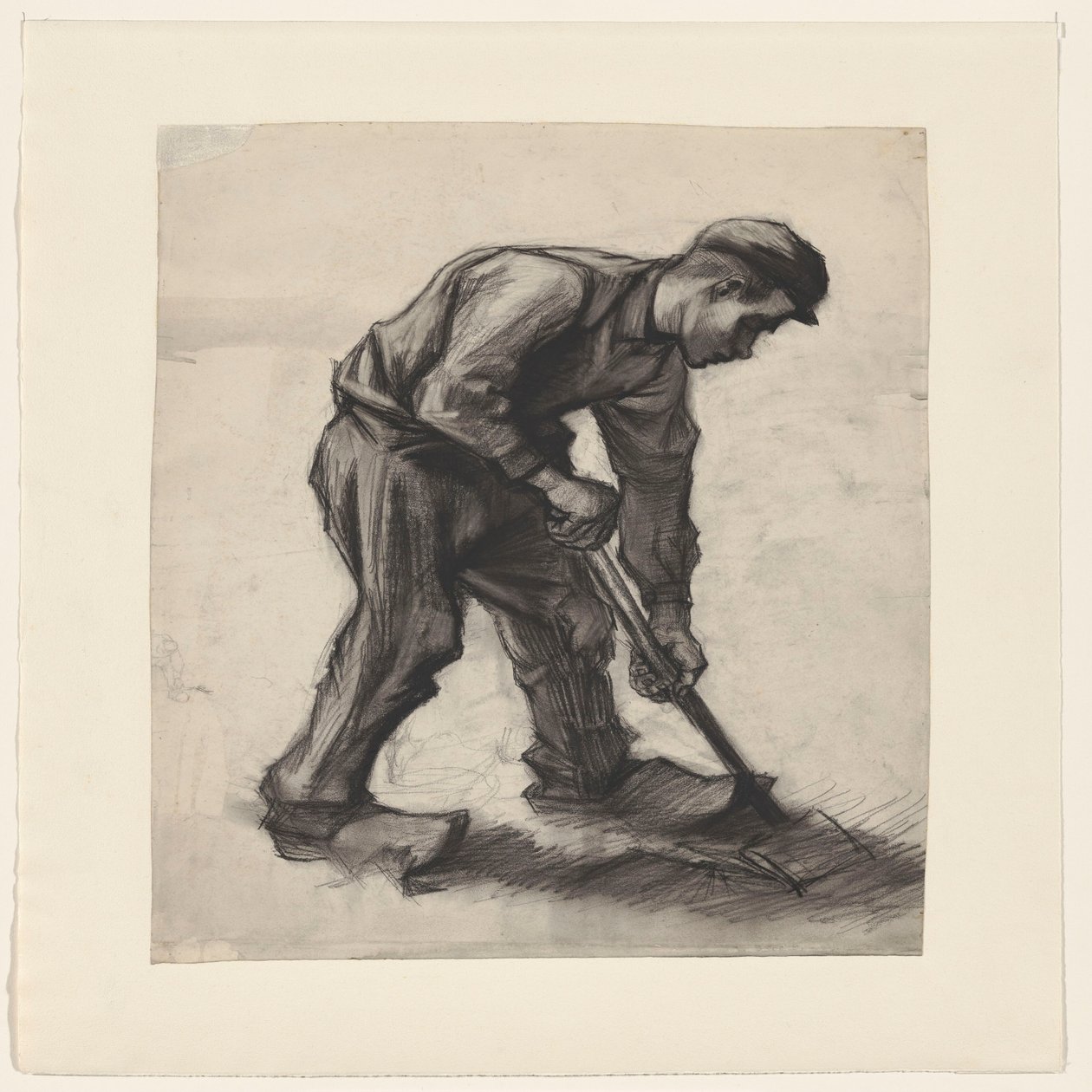 Gravende bonde af Vincent van Gogh